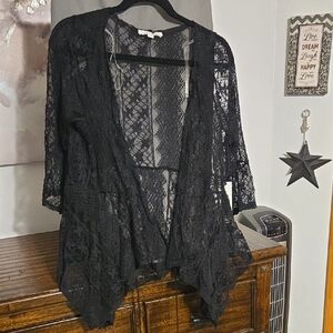 *4 For $20* Haute Monde Black Lace Cardigan L